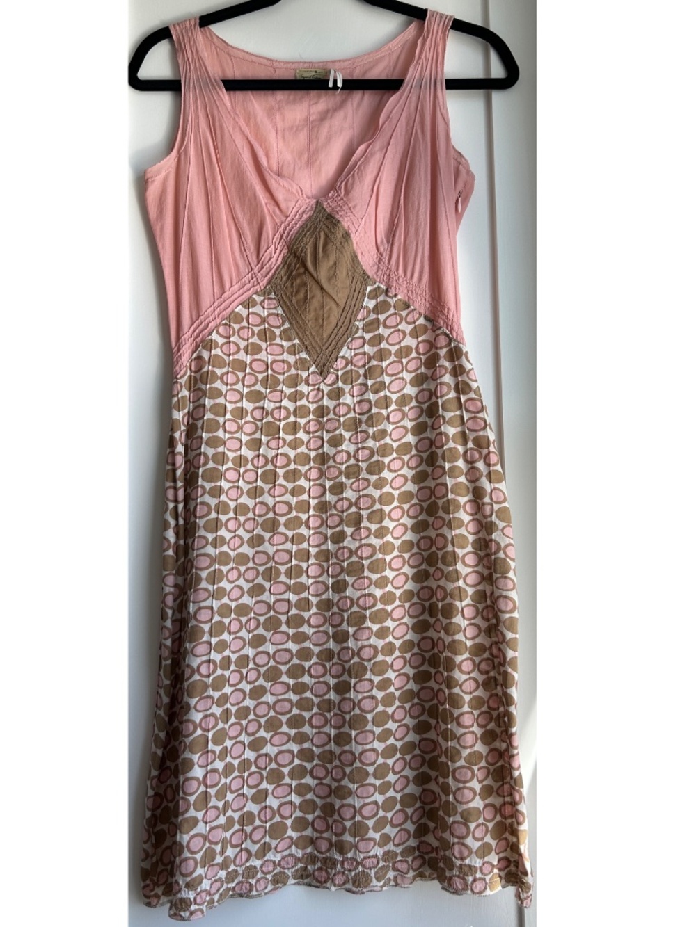 Max Studio NWOT Special Edition sleeveless Silk cotton Slip Dress 0 Pink green